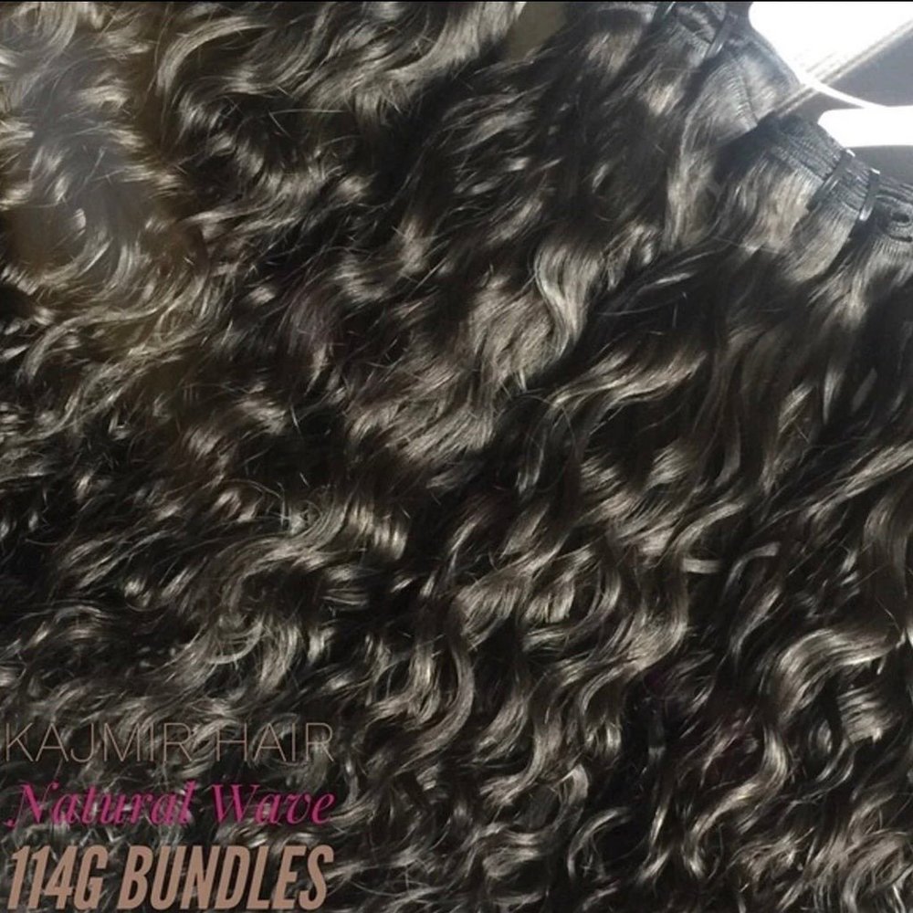 High Quality Human Hair Extensions 1B Natural Wave  26" inches